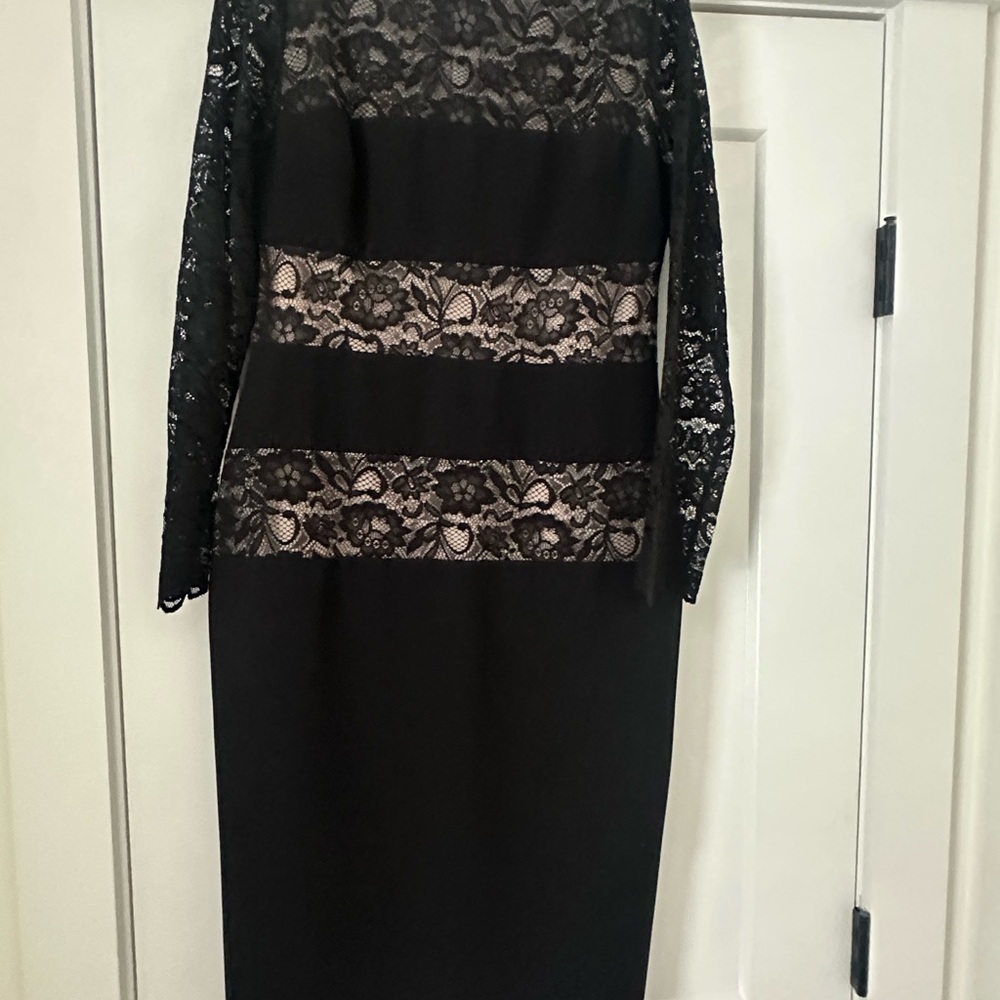 Wisp-Elegant Black Lace Dress